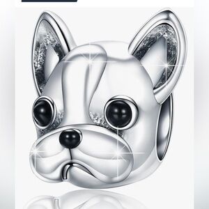 Frenchie silver charm fits all Pandora bracelets